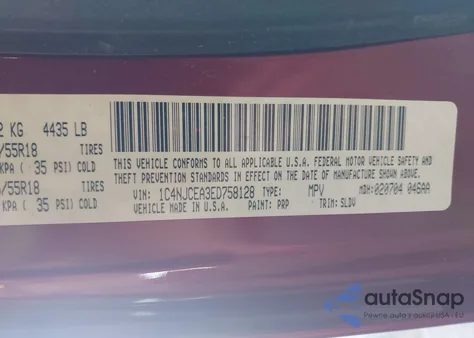 2014 Jeep Compass High Altitude из США, поврежденный, VIN 1C4NJCEA3ED758128